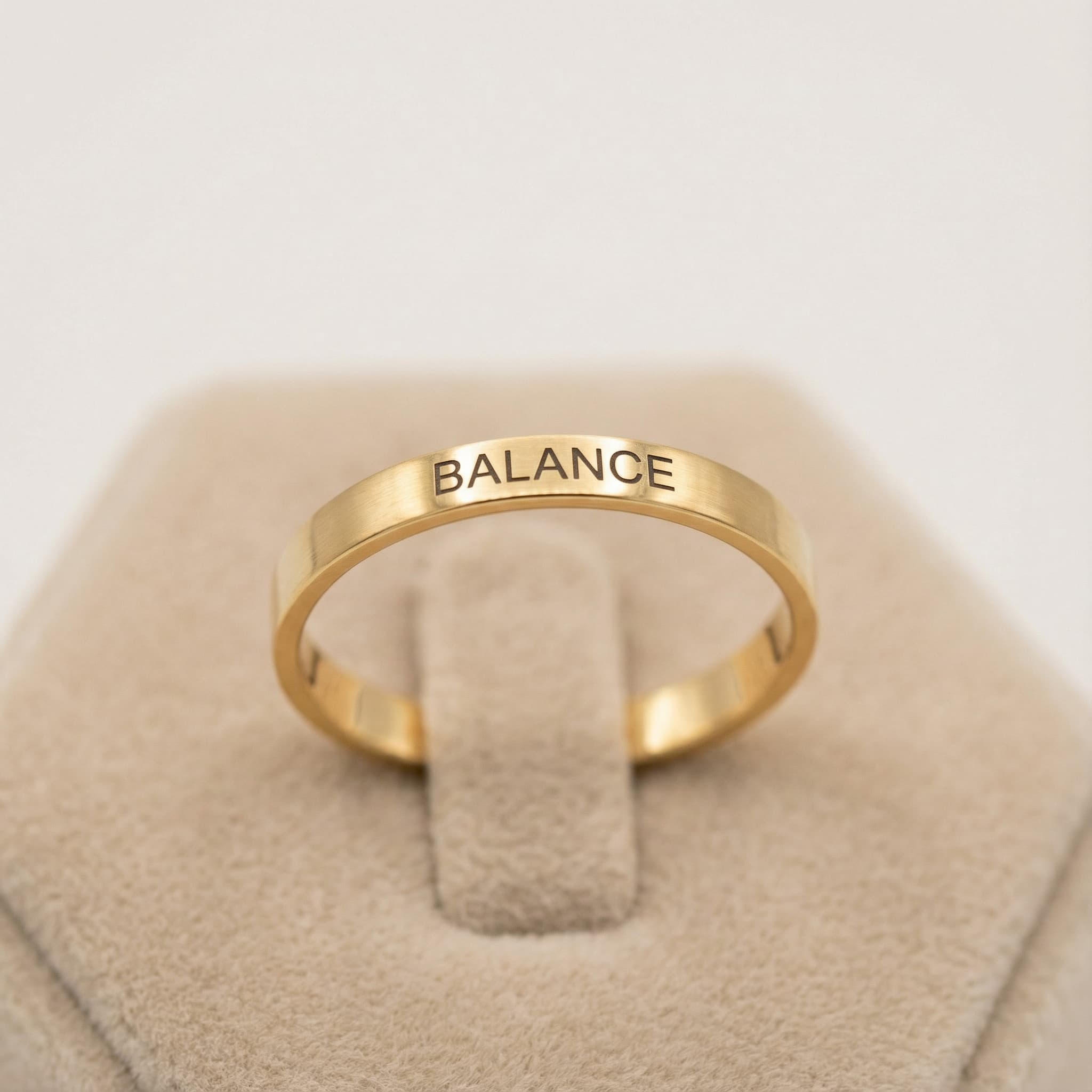 Balance Yazılı 925 Ayar Gümüş Yüzük